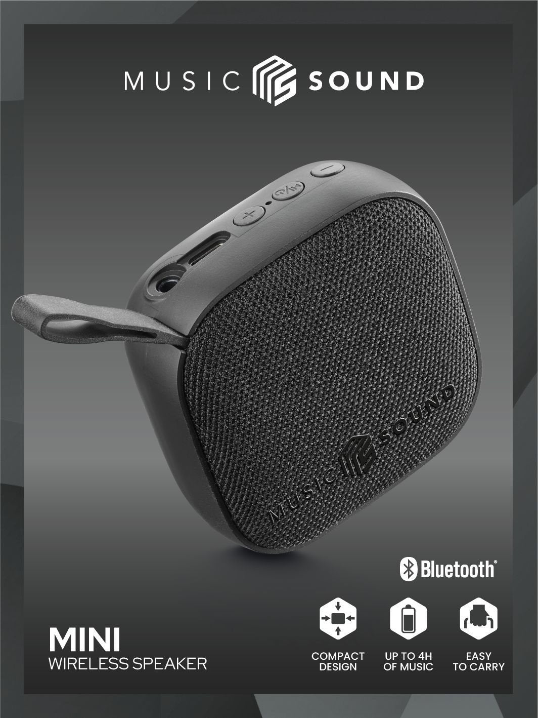 EAN 8018080490491 - Music Sound BTSPKMSMINI3K altavoz portátil o de fiesta Altavoz monofónico portátil Negro 3 W imagen 2