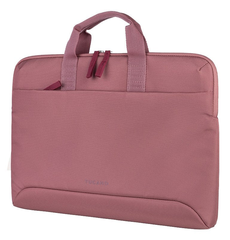 Tucano Smilza Maletin Portatil 15,6" - Tamaño Slim - Sistema Anti-Choques - Mango Doble - Rosa