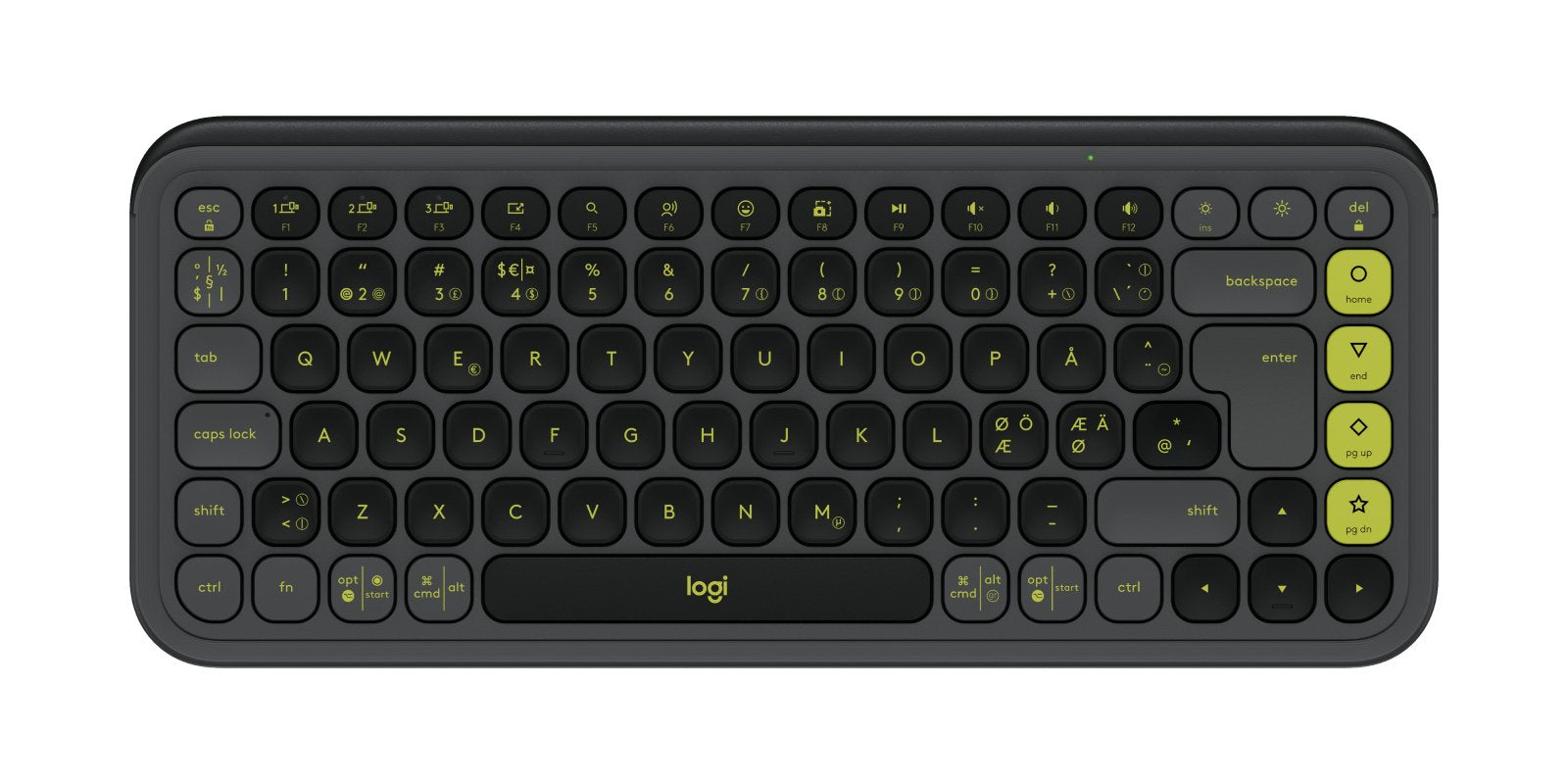 Logitech Pop Icon Keys - Teclado - Inalámbrico - Bluetooth Le - Qwerty - Nórdico (Danés/Finés/Noruego/Sueco)