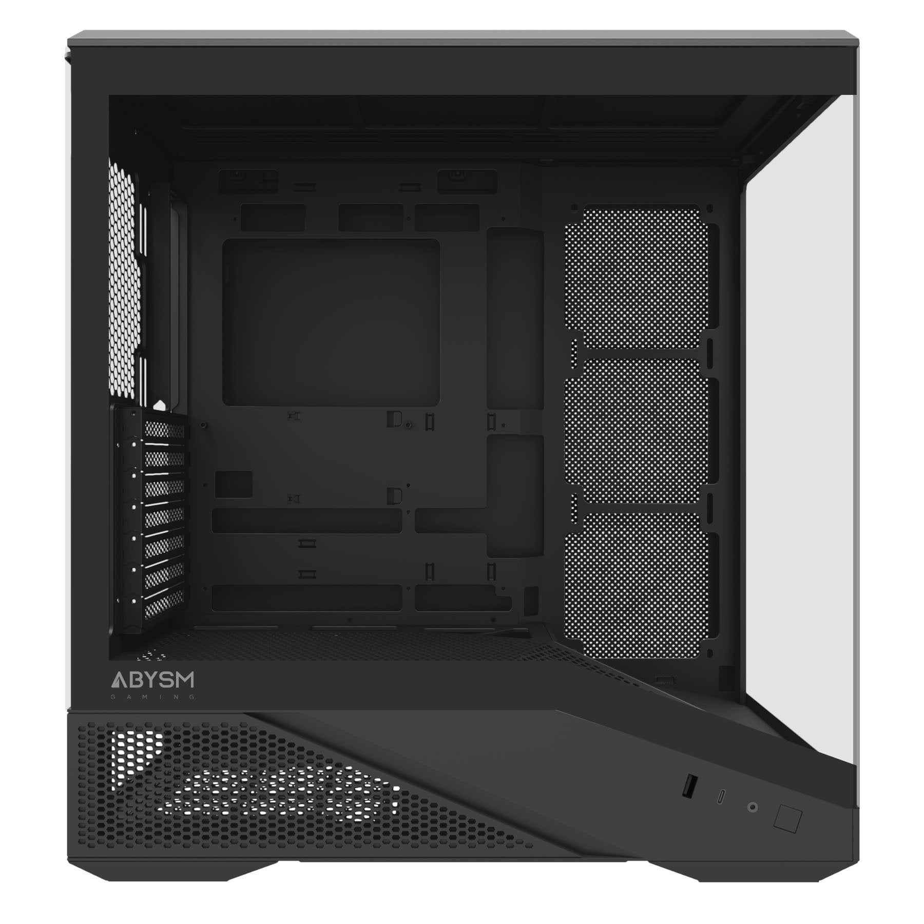 Caja Atx Semitorre Abysm Arian Frame A400 Black 1x3.5" 1x2.5" Usb-C Gpu Max 420mm