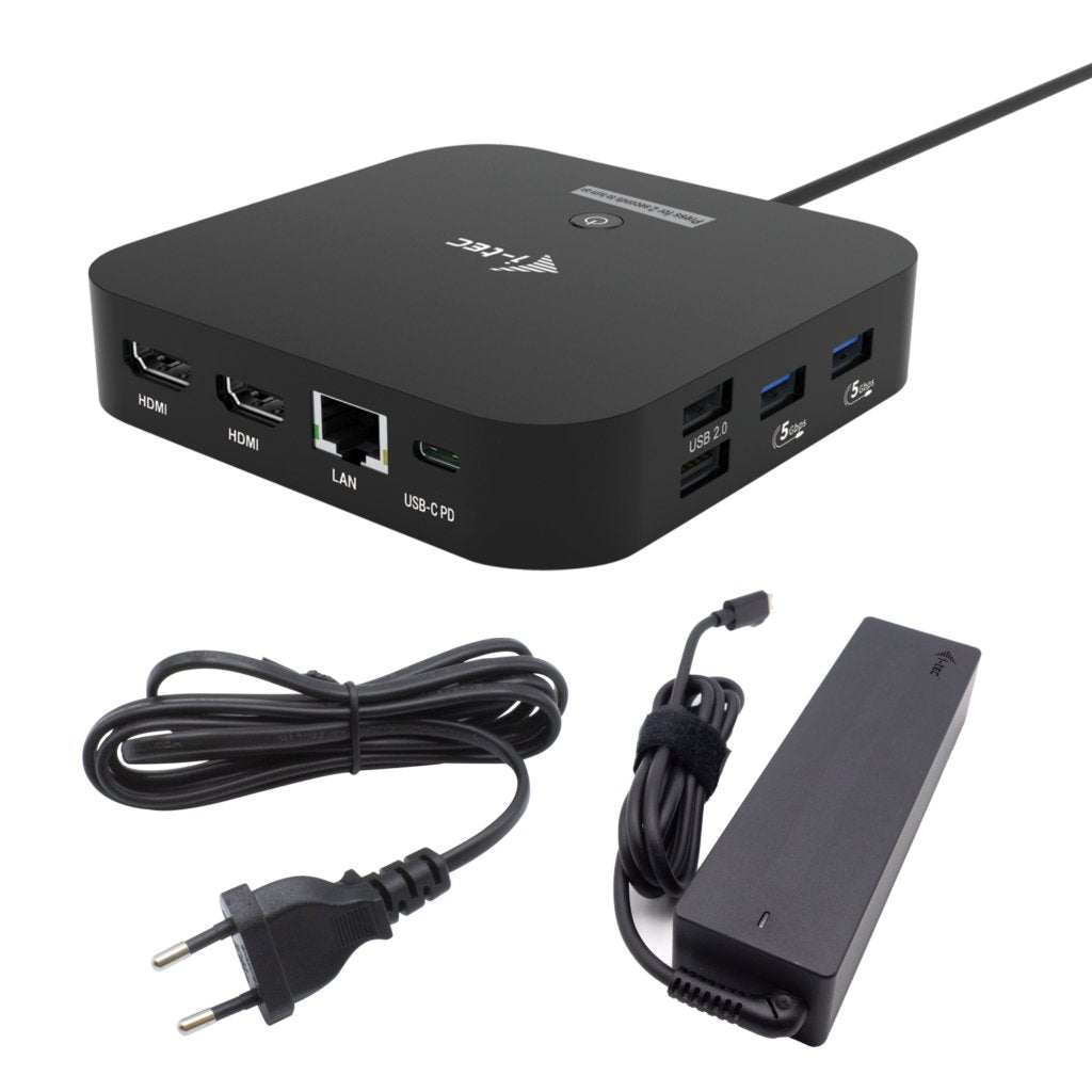 I-Tec Usb-C Dual Hdmi Ds 2xhdmi 1xglan 2xusb-A 3.2 2xusb 2.0 1xusb-C Gen2 1xusb-C Gen1 1xaudio Mic Jack 1x100w Usb-C Pd+Charger 100w