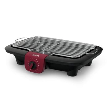 Tefal Easygrill Red Bg90f5, Parrilla Eléctrica Negro/Rojo, 2.300 Vatios, Con Patas Bg90f5