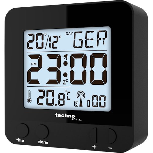 Technoline Wt235 Sw Radiocontrollato Sveglia Nero Tempi Di Allarme 1