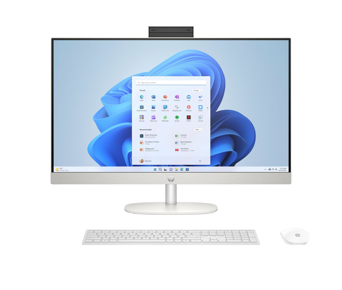 All In One Hp 27 Cr0127ns 27" Full Hd Intel Core I5 1335u 16 Gb Ram 512 Gb Ssd Iris X? Windows 11 Home Blanco Caracola