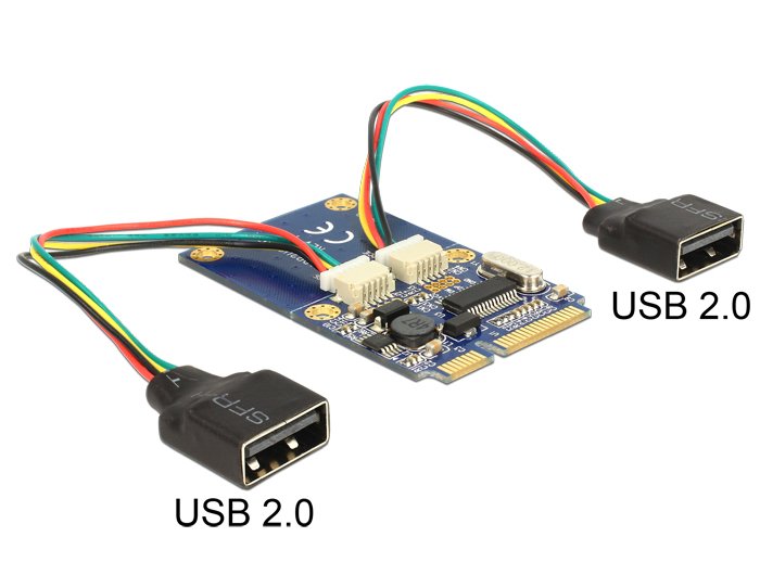 Mini Pcie I O Full Size 2 X Usb 2.0 Typ-A Buchse