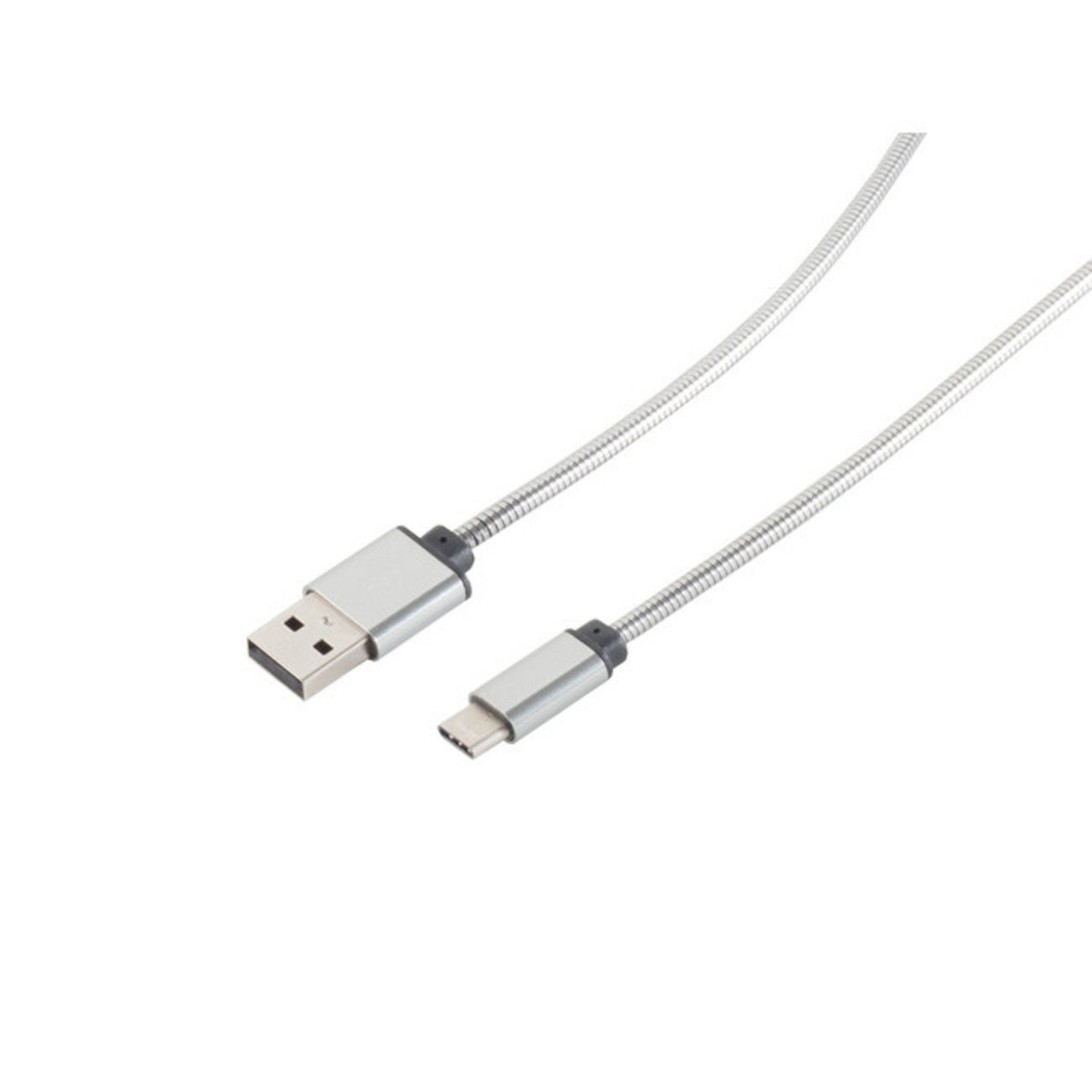 S-Impuls Usb Lade-Sync Cable Usb A Conector Macho > Usb 3.1c Conector Macho Steel Plateado 1,0m