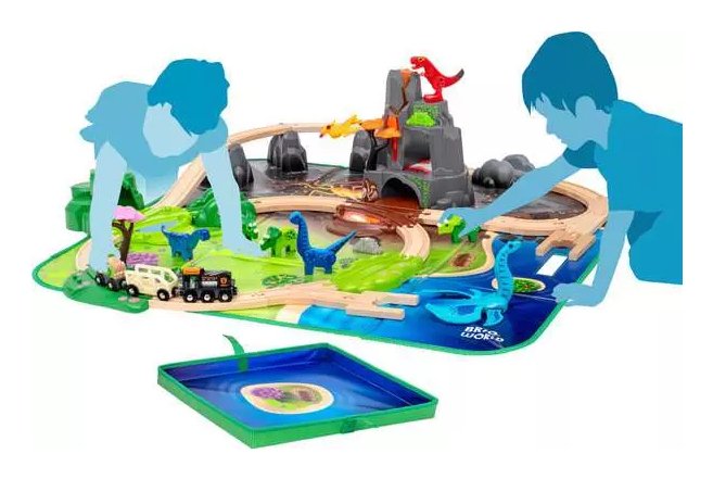Set De Dinosaur Dinosaur Dinosaur De Brio World, Ferrocarril 63610400
