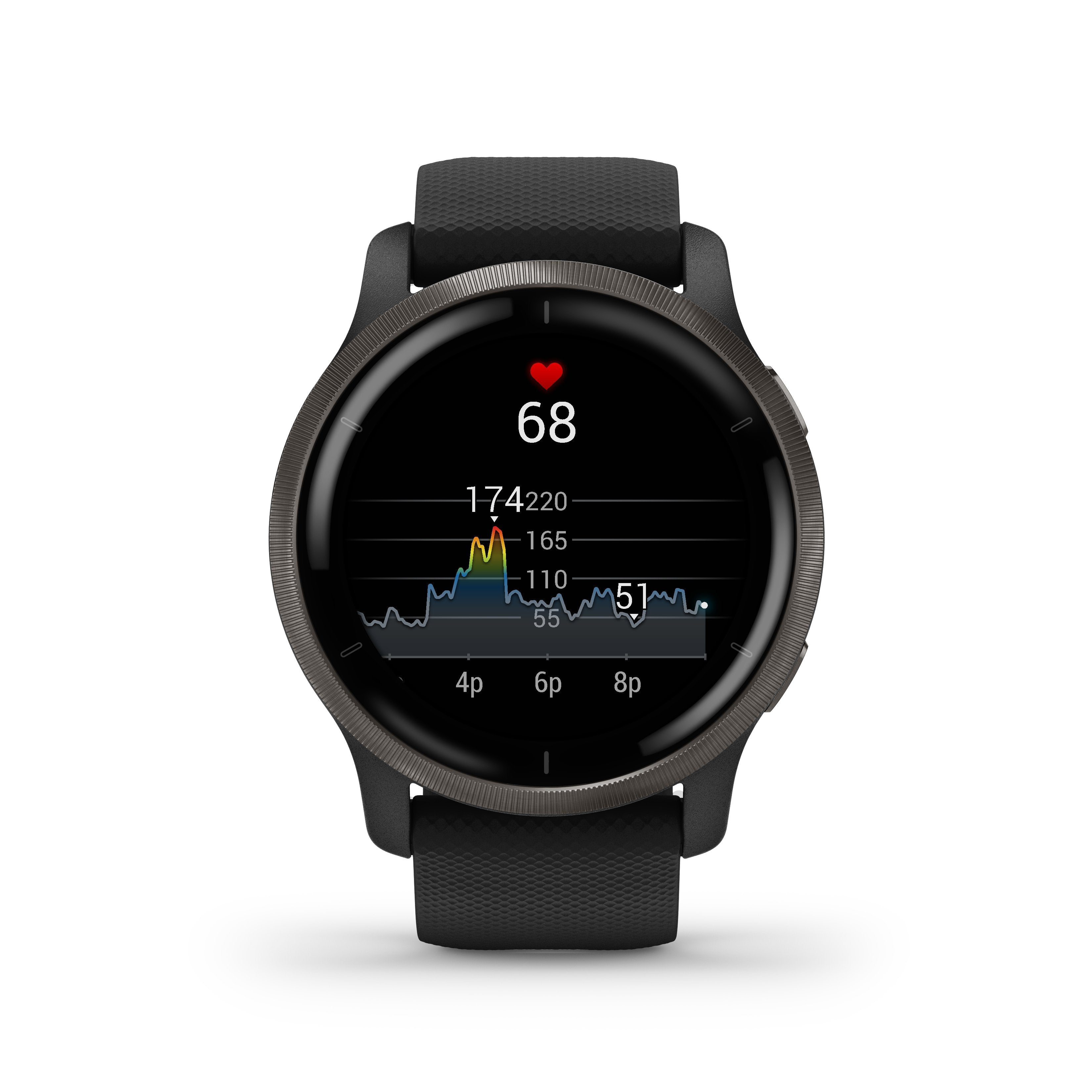 Garmin Venu 2 Negro/Pizarra Smartwatch Multideporte Wifi Gps Integrado Frecuencia Actividad Sueño 45 Mm