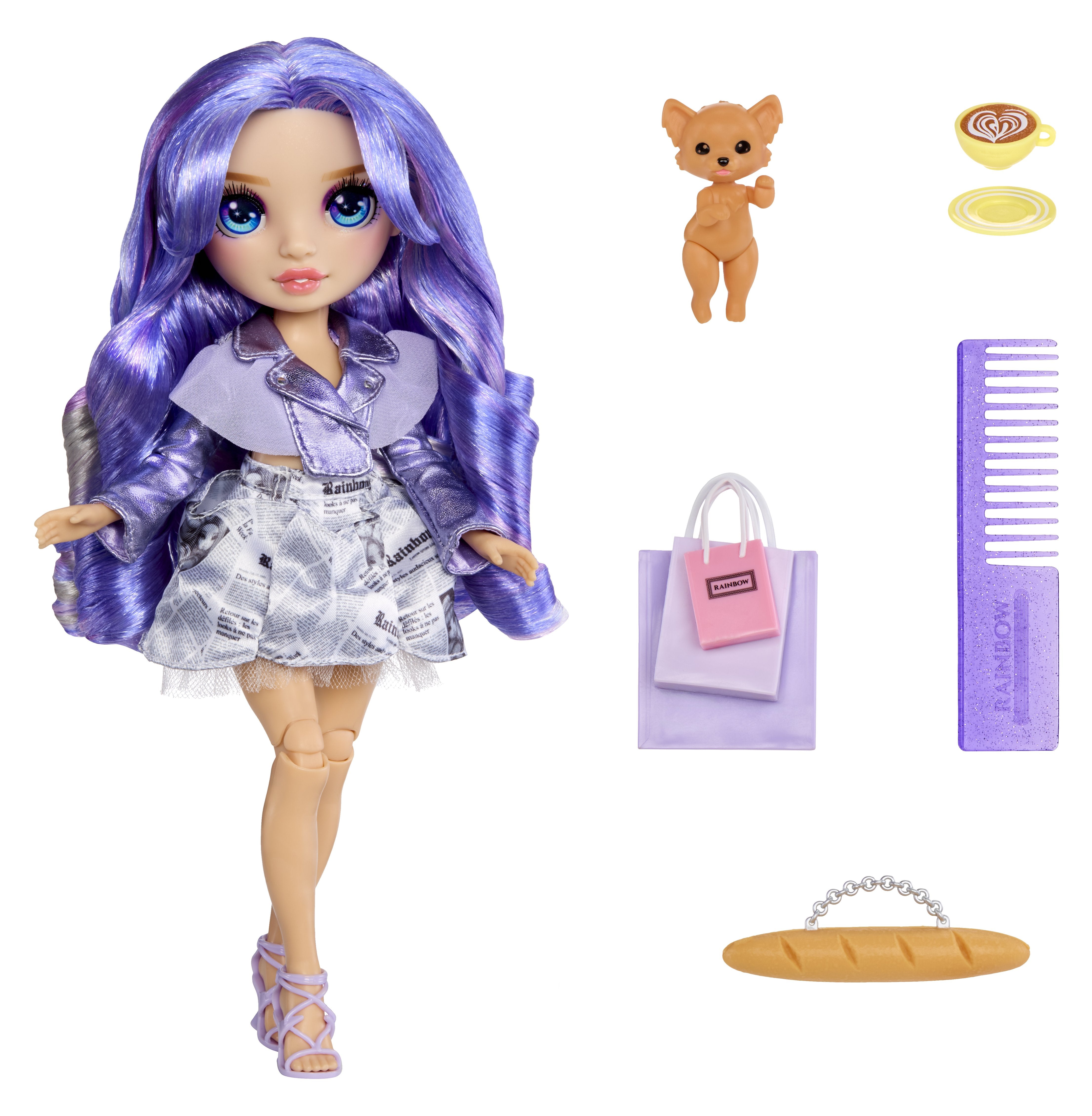 Mga Entertainment Mga Rainbow High Pretty In Paris Fashion Doll- Violeta 248798-Euc