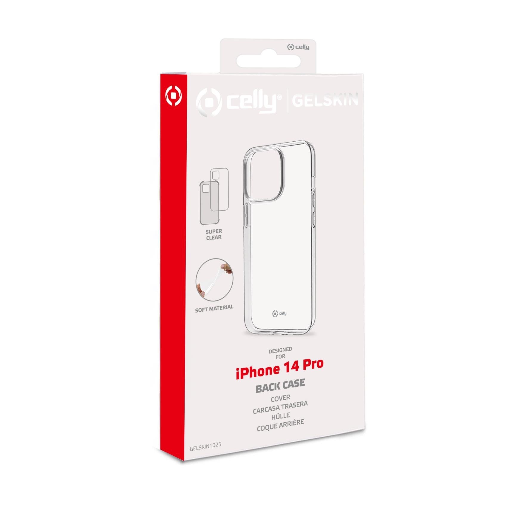 Celly Gelskin Funda Para Iphone 14 Pro 15,5 Cm (6.1") Transparente