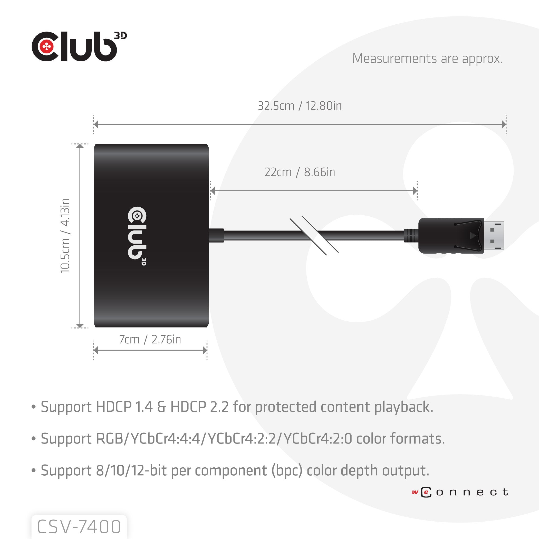 EAN 8719214473679 - CLUB3D CSV-7400 divisor de video 4x DisplayPort imagen 5