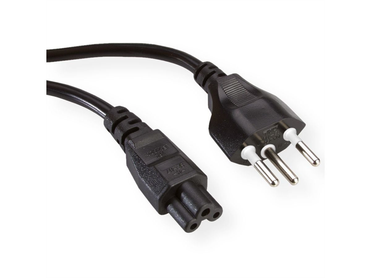 Roline Netzcable T12 Auf C5 3pol. Schwarz 1,8m