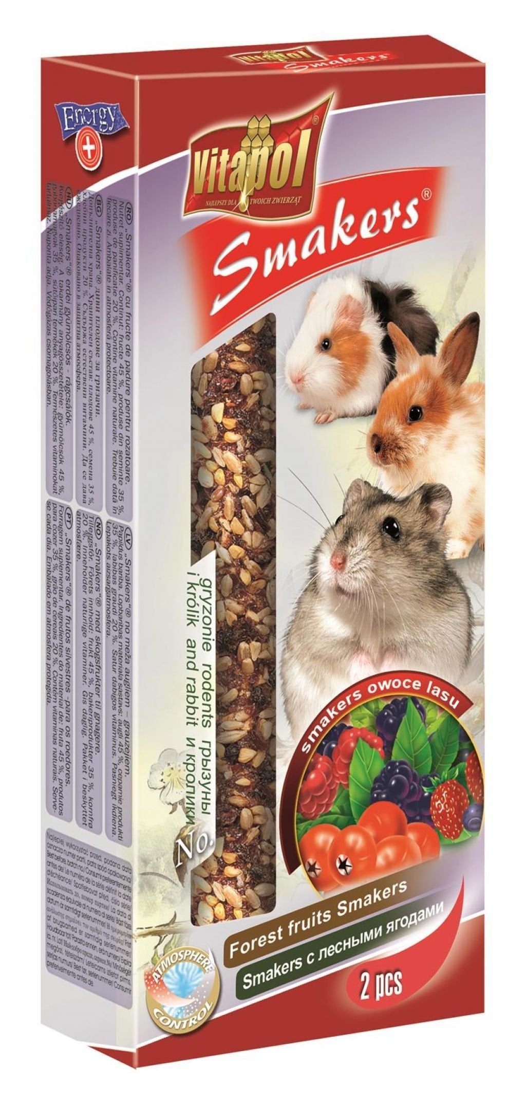 Vitapol Palitos De Frutas Del Bosque Para Roedores, 2 Uds. 90g