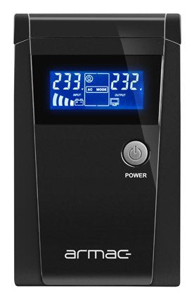 EAN 5901969406580 - Armac O/650E/LCD sistema de alimentación ininterrumpida (UPS) Línea interactiva 0,65 kVA 390 W 2 salidas  imagen 1
