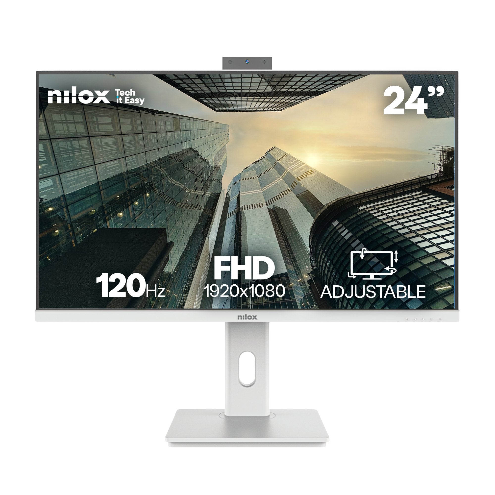EAN 8431775036284 - Nilox NXM24RWEB02W pantalla para PC 61 cm (24") 1920 x 1080 Pixeles Full HD LED Blanco imagen 1