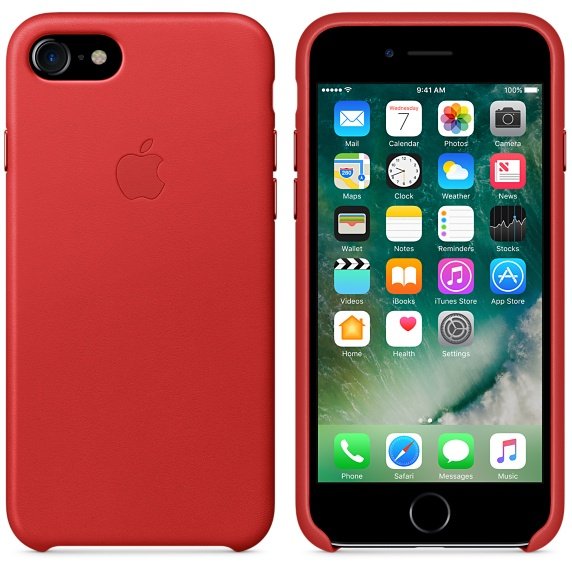 Case Apple Iphone 7 Leather Case Red Mmy62zm-A
