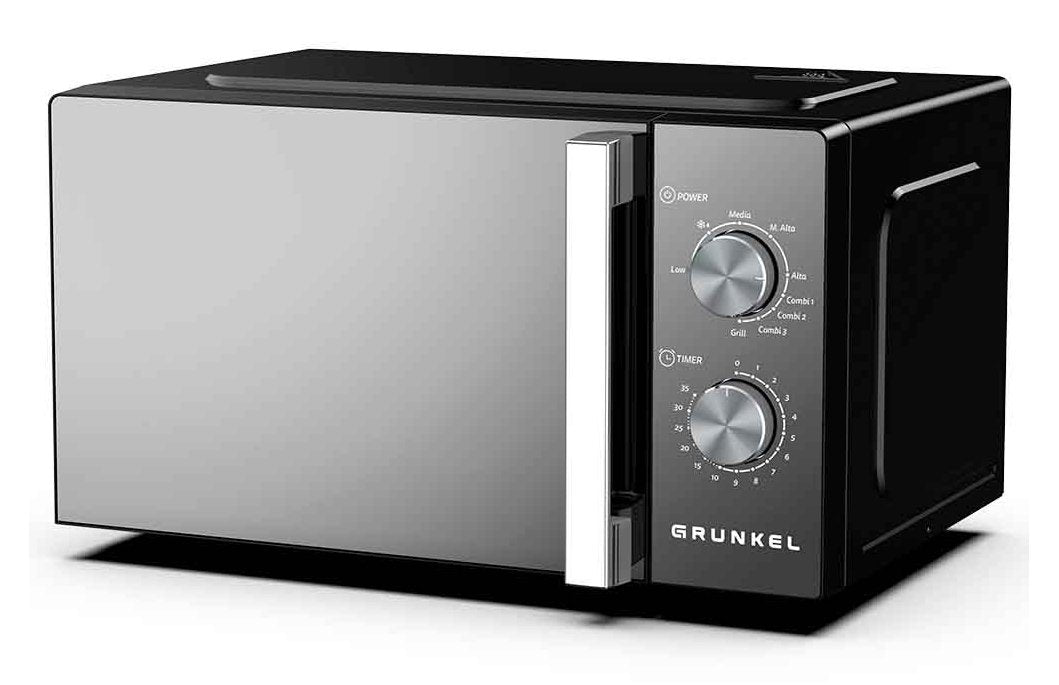 EAN 8426156018768 - Grunkel MWG-20ESPEJO microondas Acero inoxidable, Negro Microondas con grill Encimera 20 L 700 W imagen 1