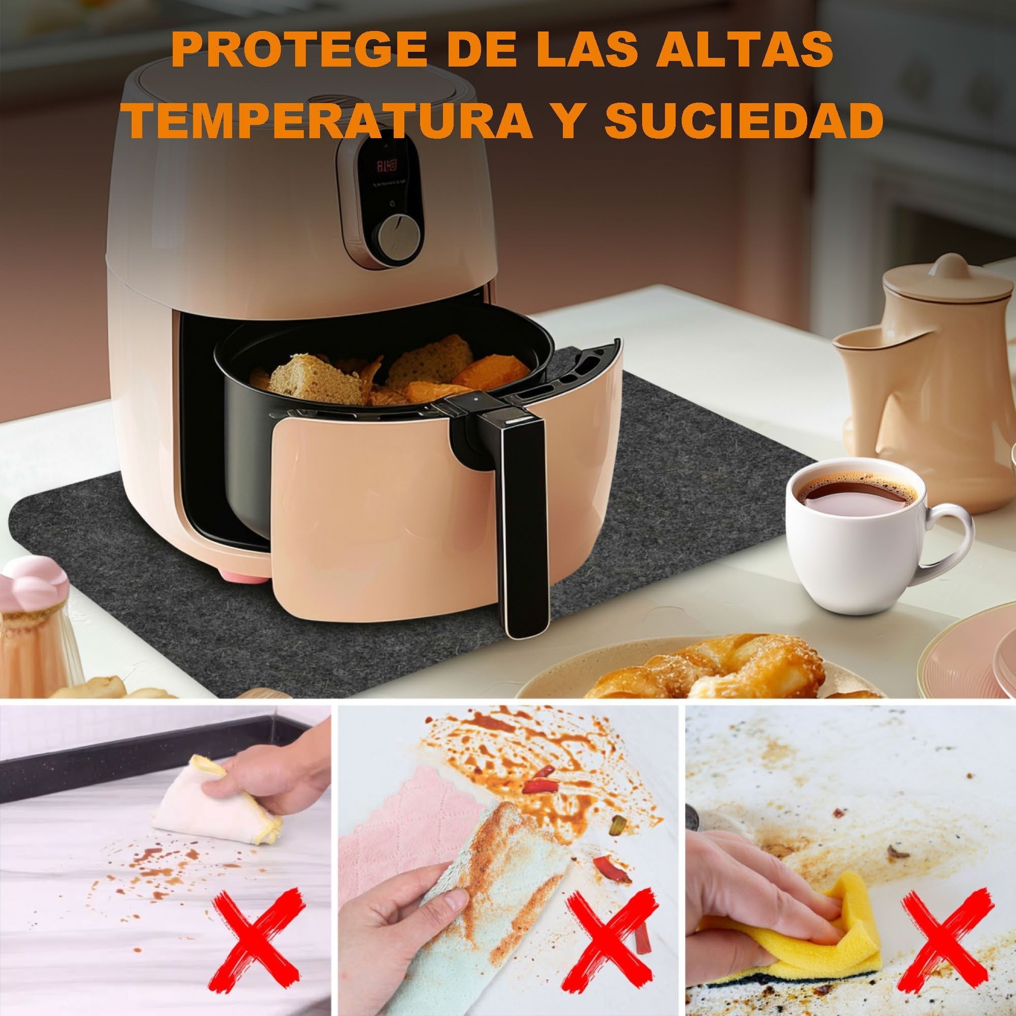 Extralink Home Schutzmatte Für Air Fryer, 60x45 Cm