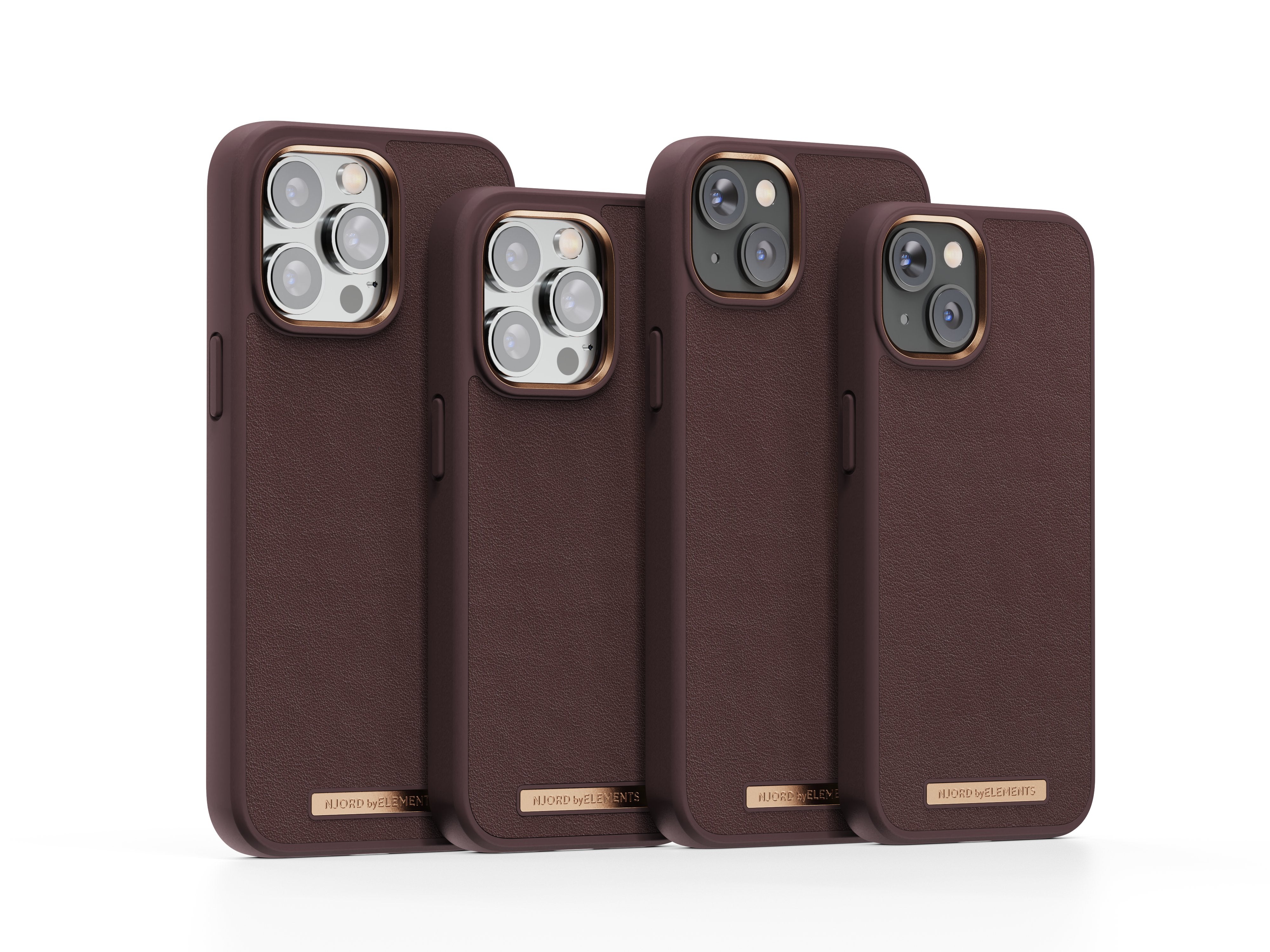 Funda Magsafe Iphone 12/13/14 Piel Marron Oscuro Njord