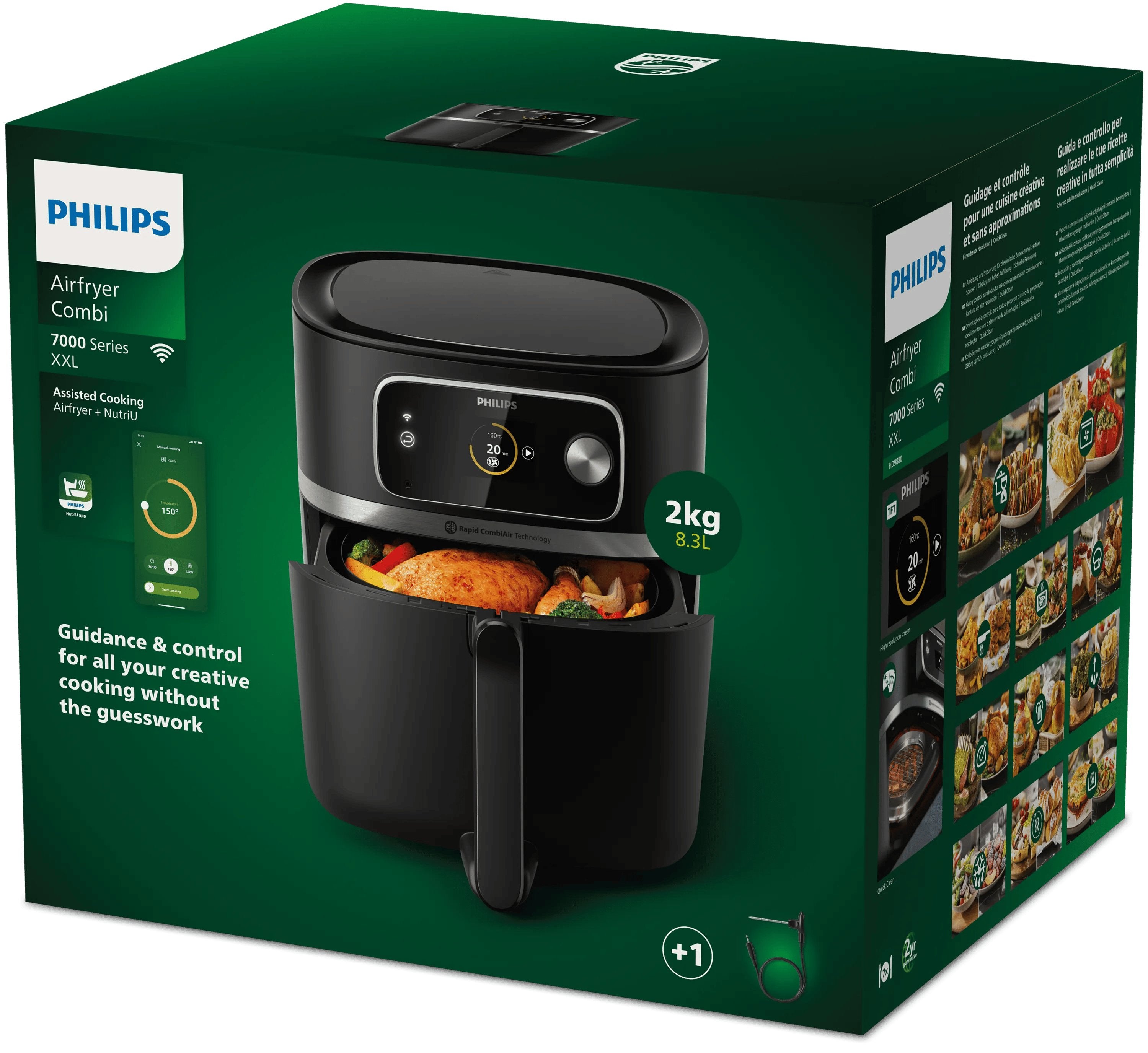 EAN 8720389015373 - Philips 7000 series HD9880/90 freidora Sencillo 8,3 L 2200 W Freidora de aire caliente Negro imagen 5