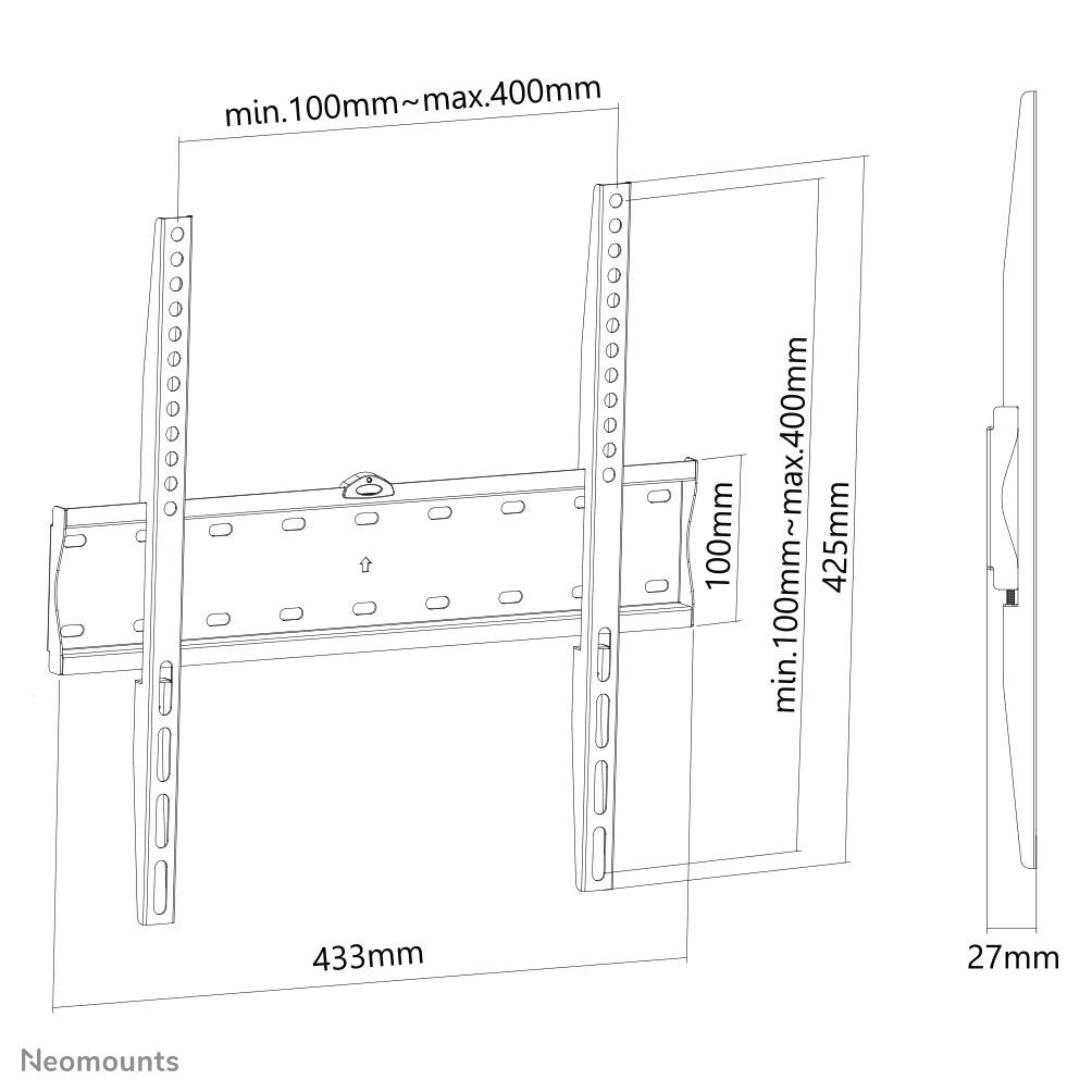 Newstar Soporte De Pared Fijo Para Tv 32"-55" Vesa 400x400