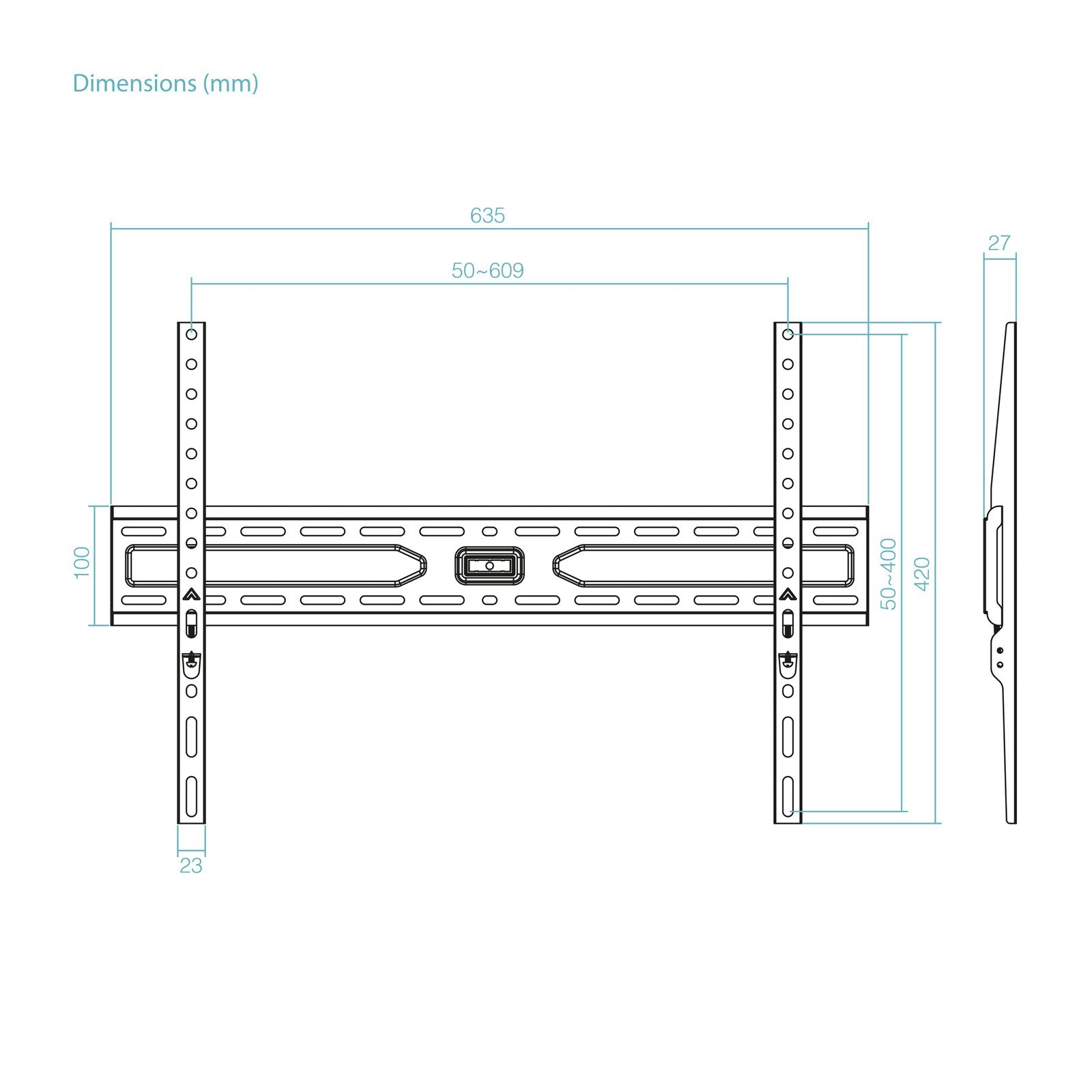 Soporte Fijo Pared Pantallas 37"-86", Negro