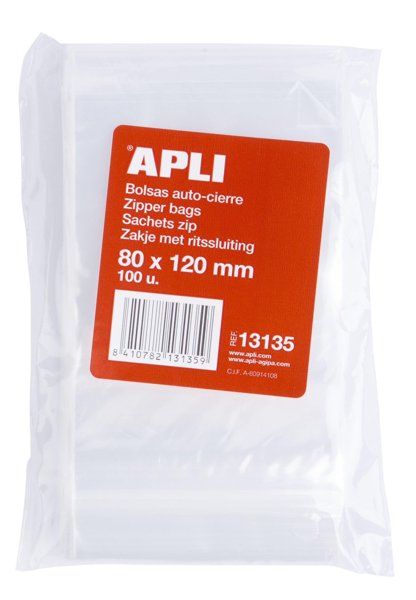 Bolsa De Autocierre80 X 120mmcien Unidadesapli