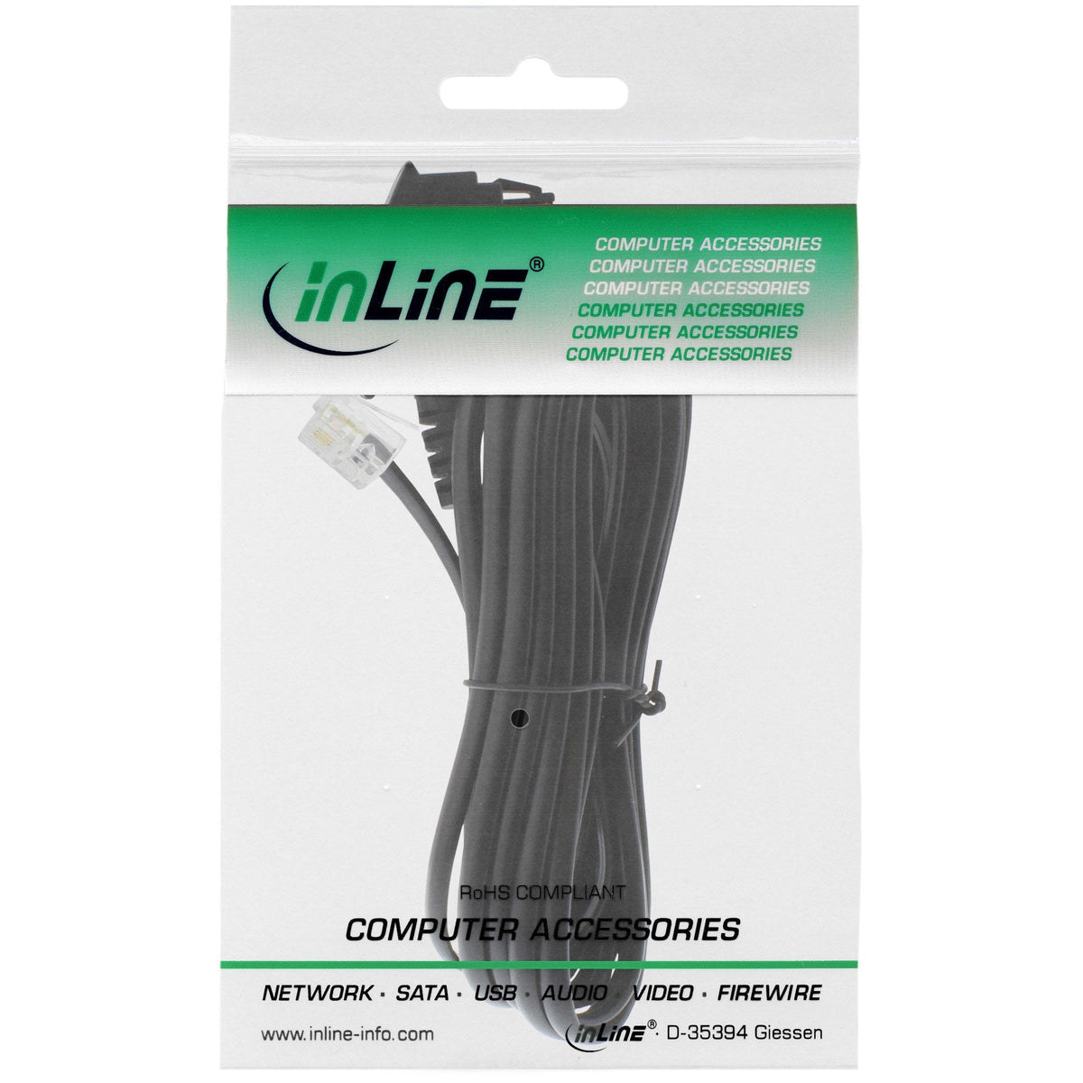 Cable Inline Tae-F, Para Telekom/Siemens, Tae-F A Rj11 6p4c, 1m