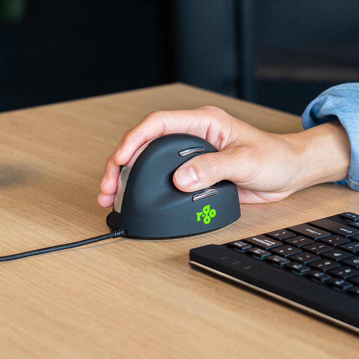 R-Go Raton Ergonomico Vertical Large Rechts Usb