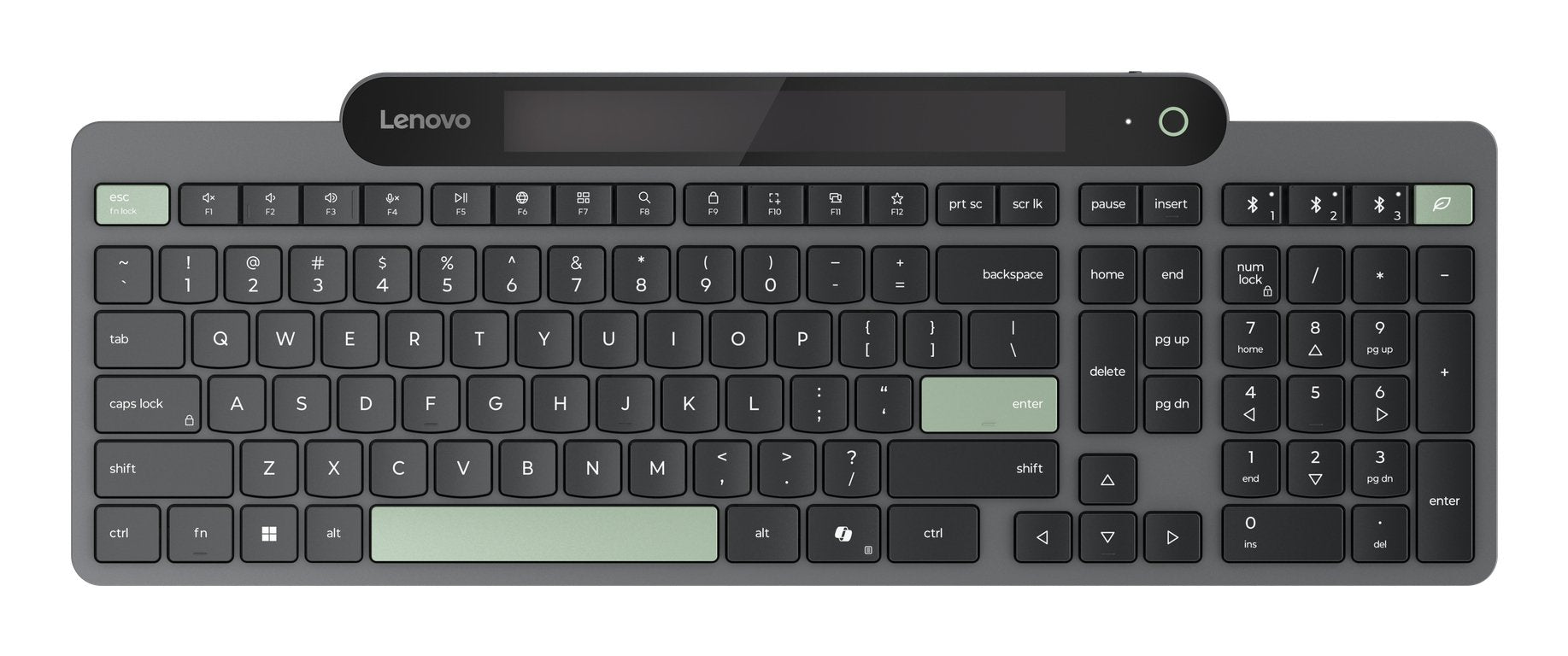 EAN 0195892118138 - Lenovo 4Y41R69494 teclado Hogar / Oficina Bluetooth Inglés de EE. UU. Negro, Verde imagen 1
