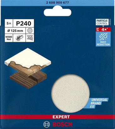 Disco Amoladora Expert M480 Netzstruktur-Schleifblatt Ø 125mm, K240 5 Stück
