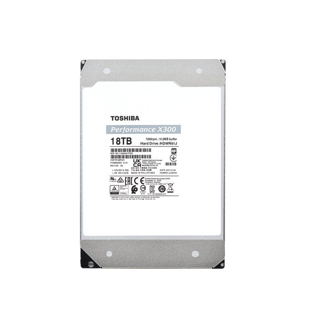 EAN 4260557512142 - Toshiba X300 disco duro interno 18 TB 7200 RPM 512 MB 3.5" Serial ATA III imagen 3