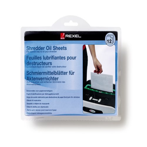 Rexel Pack De 20 Hojas Lubricantes Para Destructoras