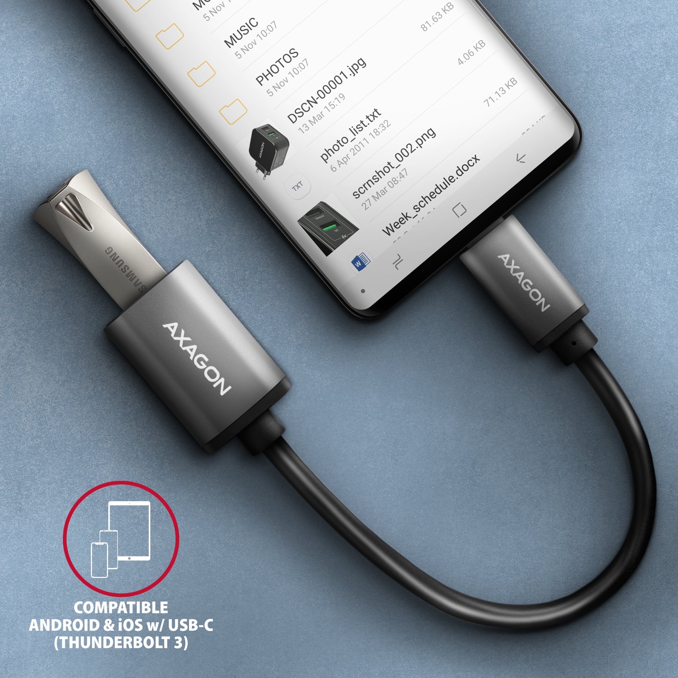 EAN 8595247905994 - Axagon RUCM-AFAC cambiador de género para cable USB C USB A Gris imagen 3