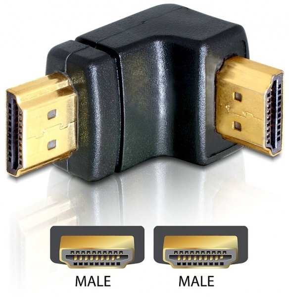Delock Adapter Hdmi Stecker Zu Hdmi Stecker 90° Unten