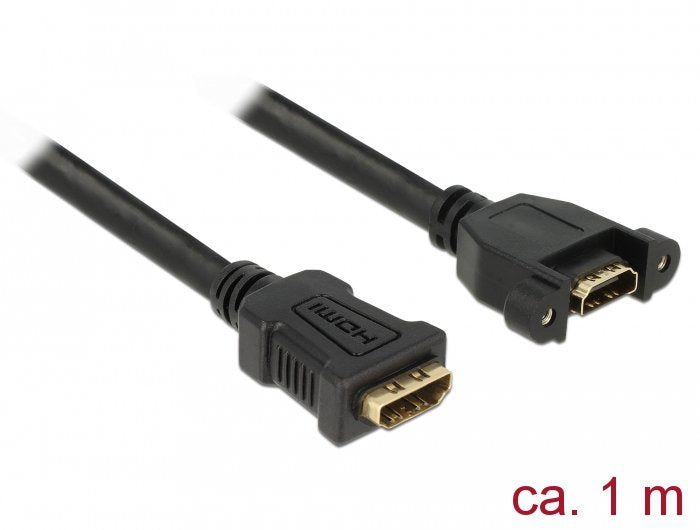 Delock Cable Hdmi A Hembra > Hdmi A Hembra Para Instalación 4k 30 Hz 1 M