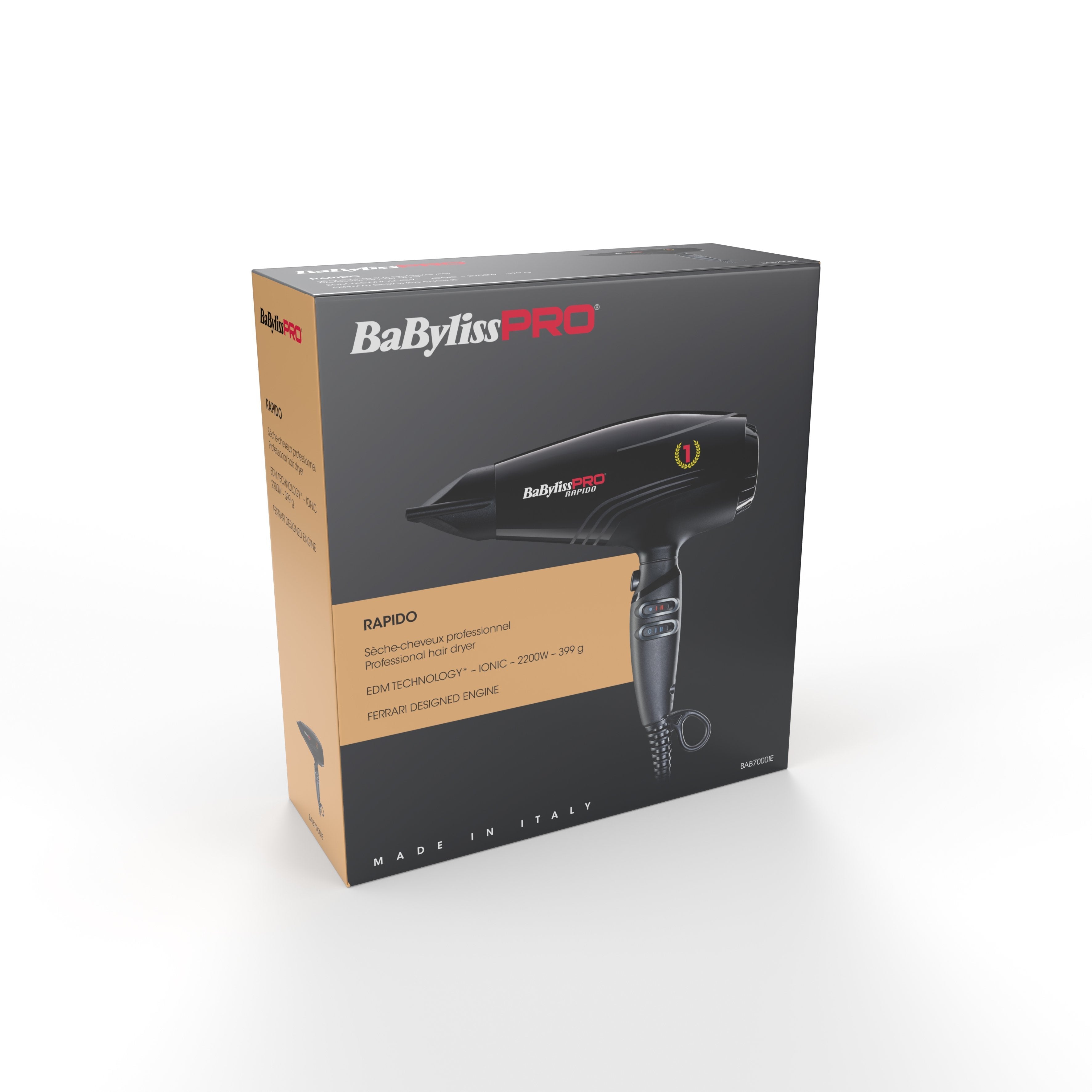 EAN 3030050116472 - BaByliss RAPIDO DRYER secador 2200 W Negro imagen 2