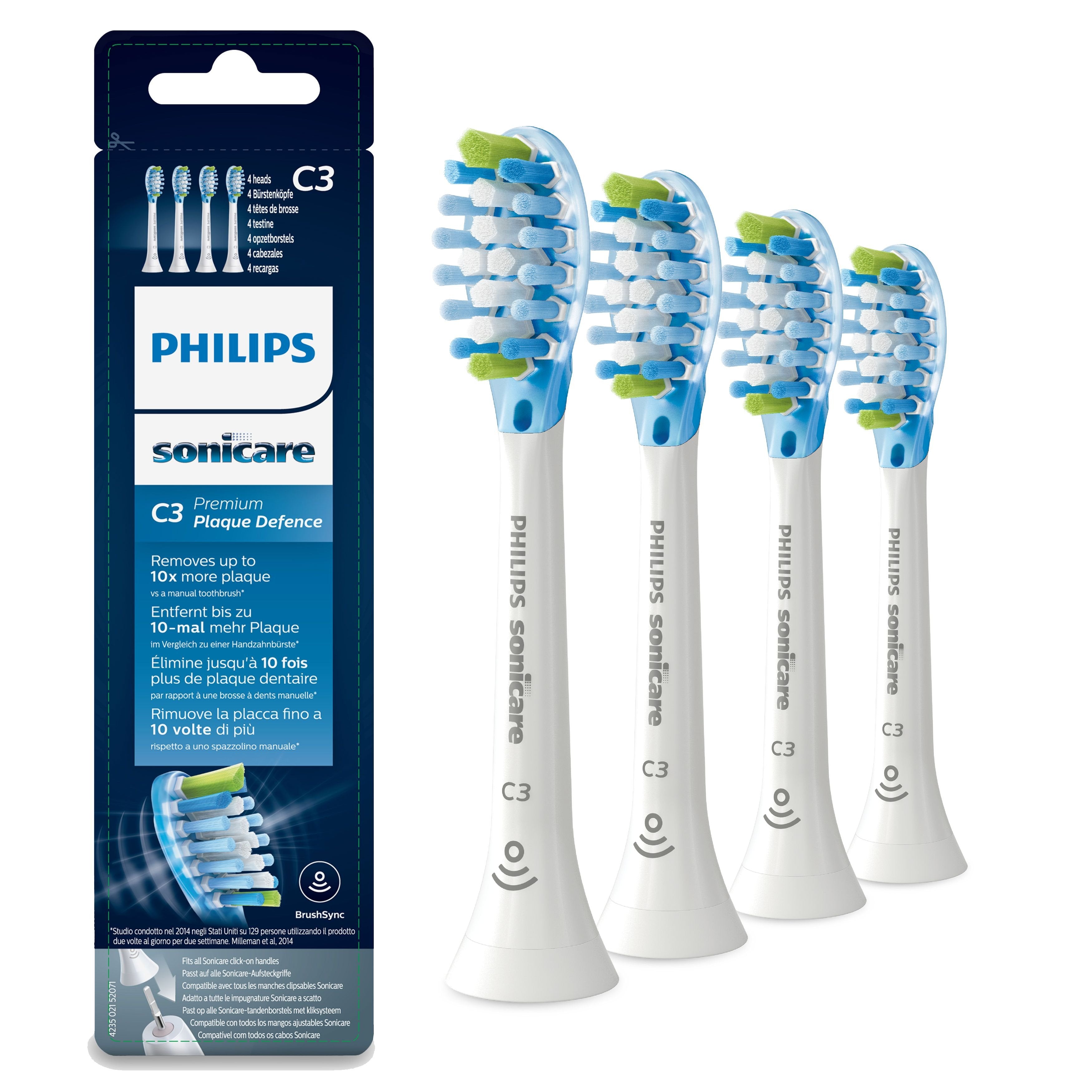 Philips Sonicare Cabezales De Cepillo Sónicos Estándar  Hx9044/17 (4 Tips)