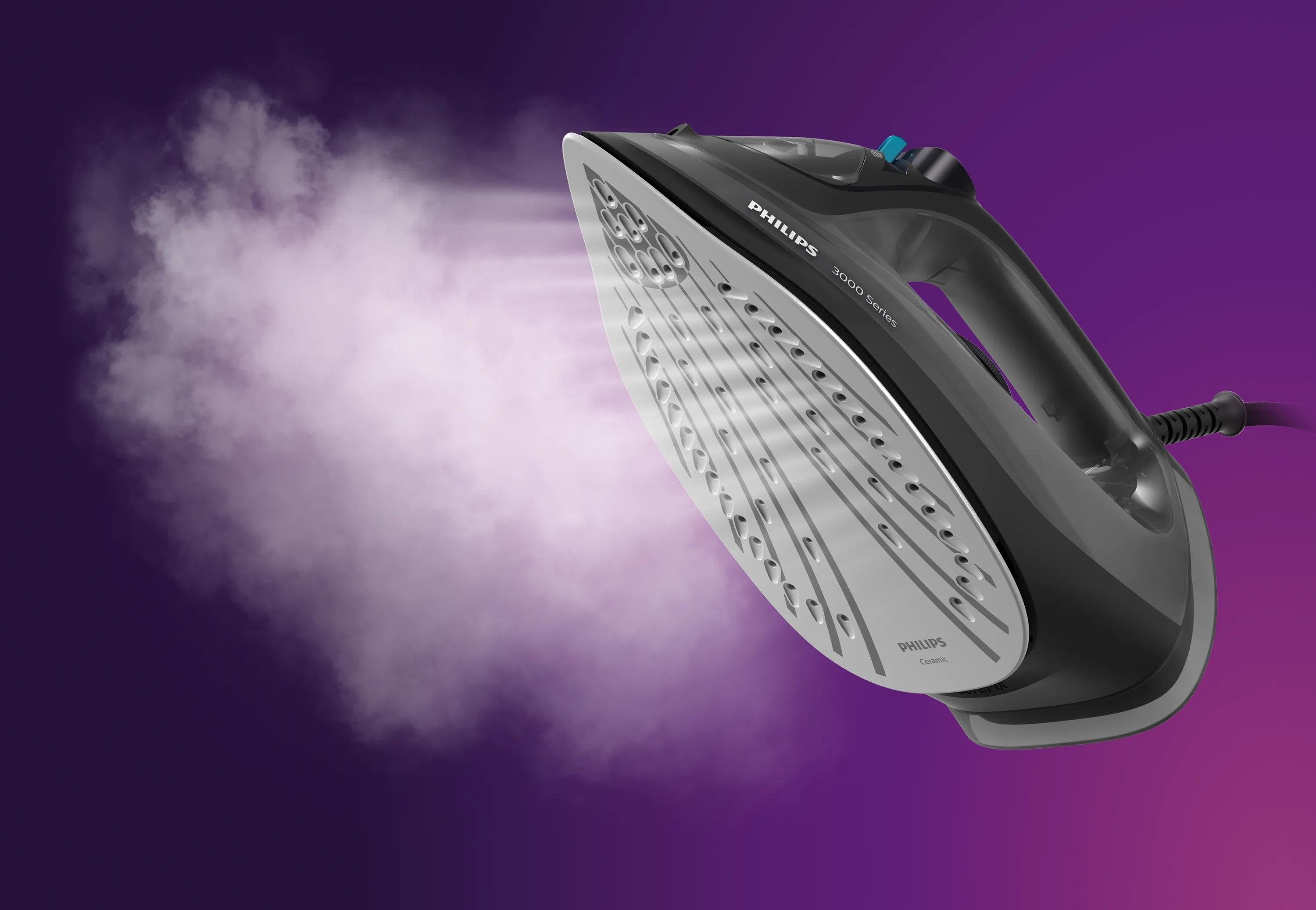 EAN 8720389003080 - Philips 3000 series DST3041/80 plancha Plancha a vapor Suela de cerámica 2600 W Negro imagen 5