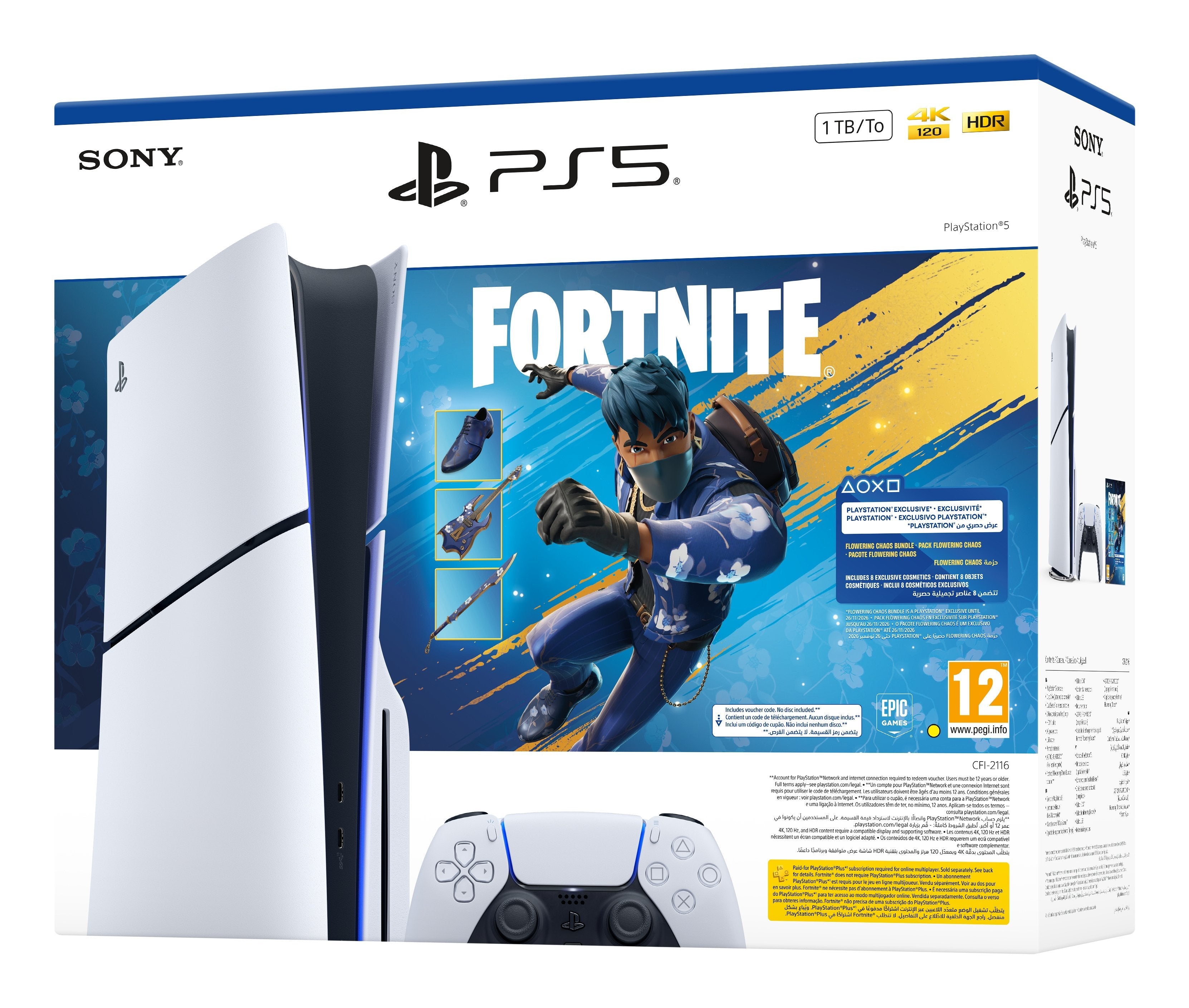 Playstation 5 Slim + Fortnite Rozkwitajacy Chaos
