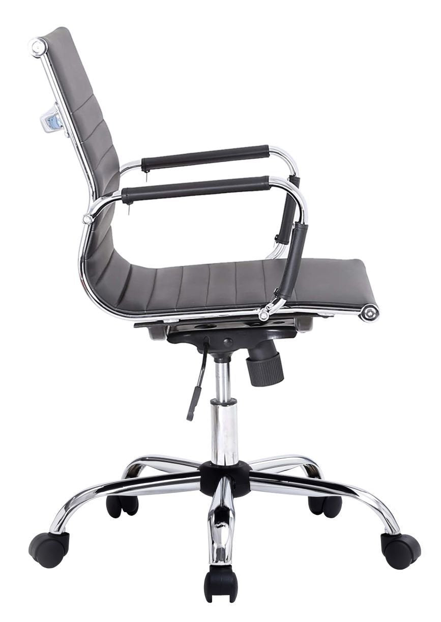 Silla De Oficina Equip Respaldo Medio Color Negro Recubrimiento Pu De Alta Calidaddiseño Ergonomico