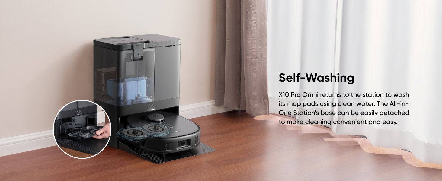 Robot De Limpieza Con Estación De Vaciado Automático Eufy X10 Pro Omni