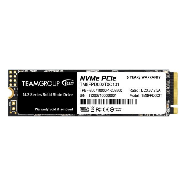 Team Group Mp33 Pro 2tb Pcie Gen3 X4 Nvme M.2 Ssd 2100/1700 Mb/S