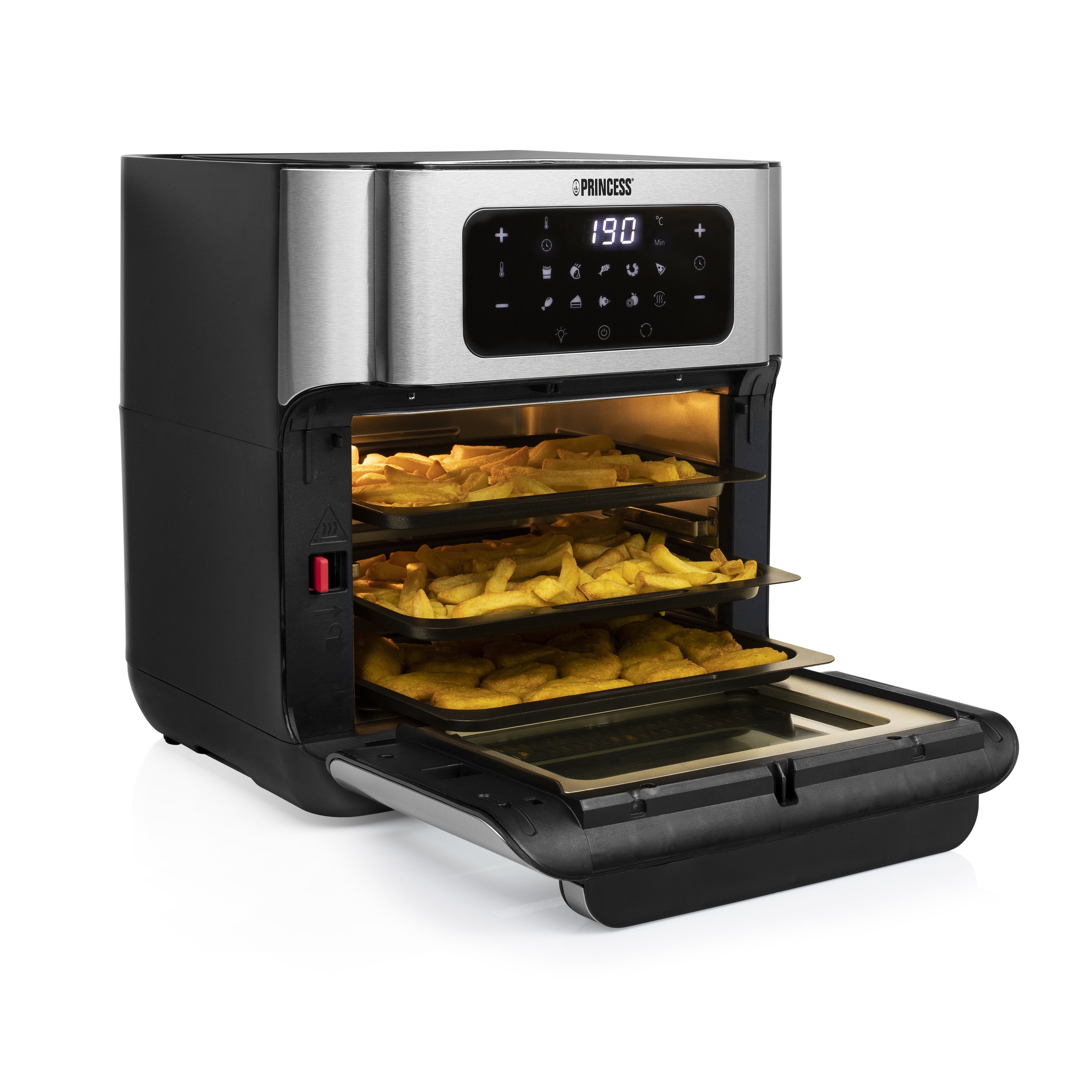 EAN 8713016091451 - Princess 182065 Sencillo 10 L Independiente 1500 W Freidora de aire caliente Plata imagen 9