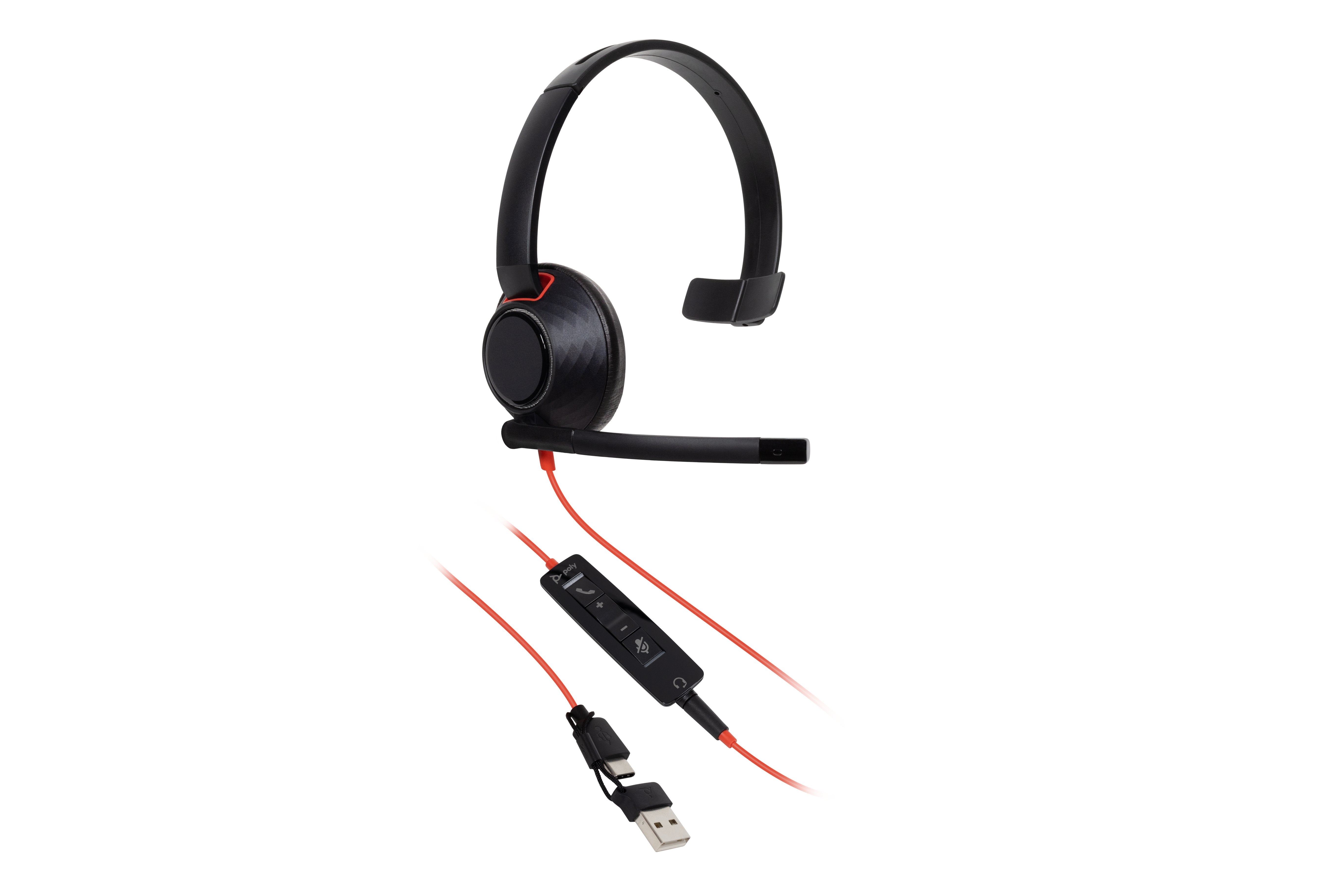 EAN 0197498433097 - HP Poly Blackwire 5210 Monaural USB-C Headset +3.5mm Plug +USB-C/A Adapter (Bulk) Alámbrico Diadema Ofici imagen 2