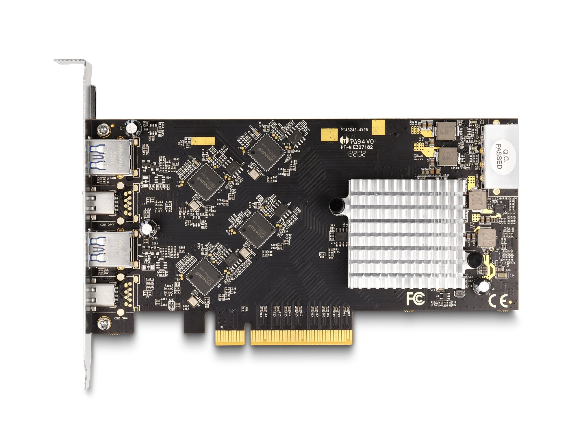 Delock 90097 Tarjeta Pci Express X8 Con 2 X Usb 20 Gbps Usb Type-C Hembra Y 2 X Usb 10 Gbps Tipa-A Hembra - Quad Channel