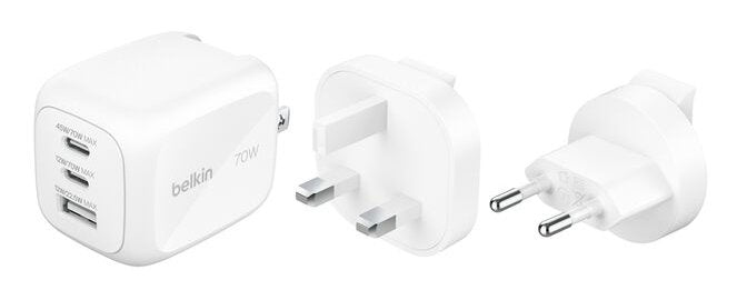 Belkin Boost Charge 70w Charger 2xusb-C Pd 1xusb-A Wh.Wch018hqwh