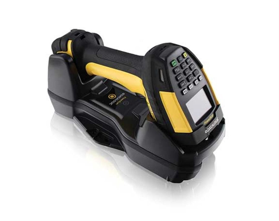 Lector De Códigos De Barras Portátil  Datalogic Pm9600-Dkhp433rk10  1d/2d Laser Negro, Amarillo