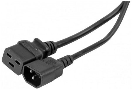 Cable Extension C14 A C19 2,00 M Negro