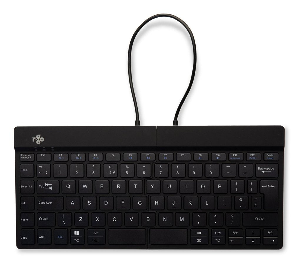 R-Go Split Break Keyboard,  Qwerty (Uk), Bluetooth, Black